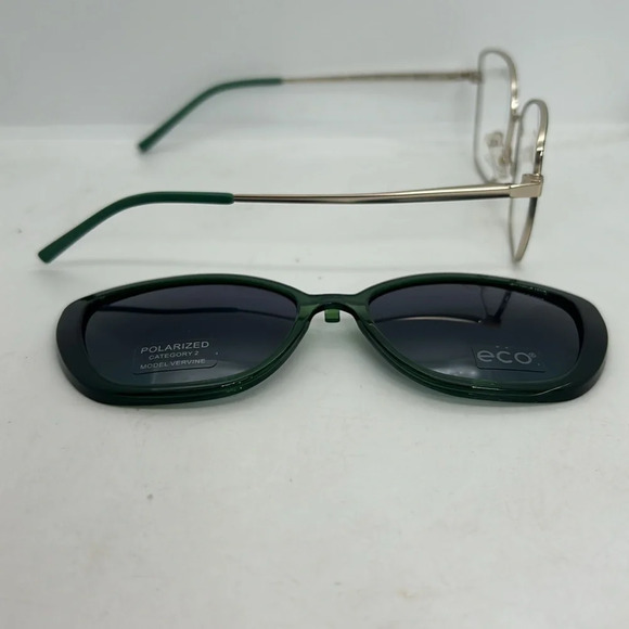 ECO Vervine GRGD Eyeglasses Frames & Polarized Sun Clip On. RXable. NWT - Picture 10 of 13